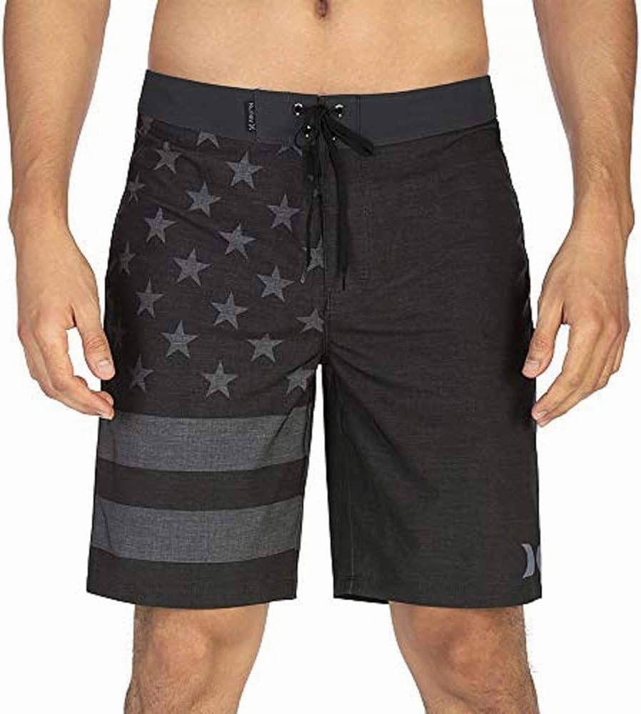 Hurley Men's Phantom-Patriots Cheers USA Flag 20"-Boardshorts