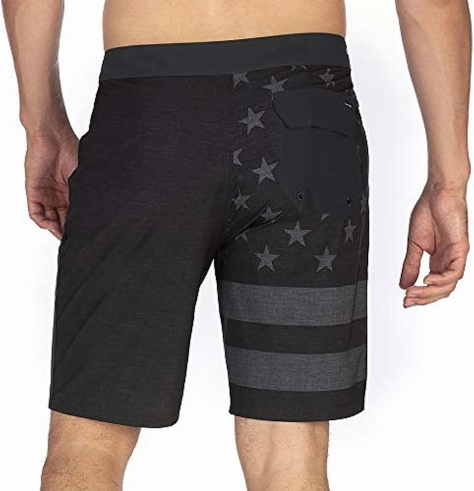 Hurley Men's Phantom-Patriots Cheers USA Flag 20"-Boardshorts