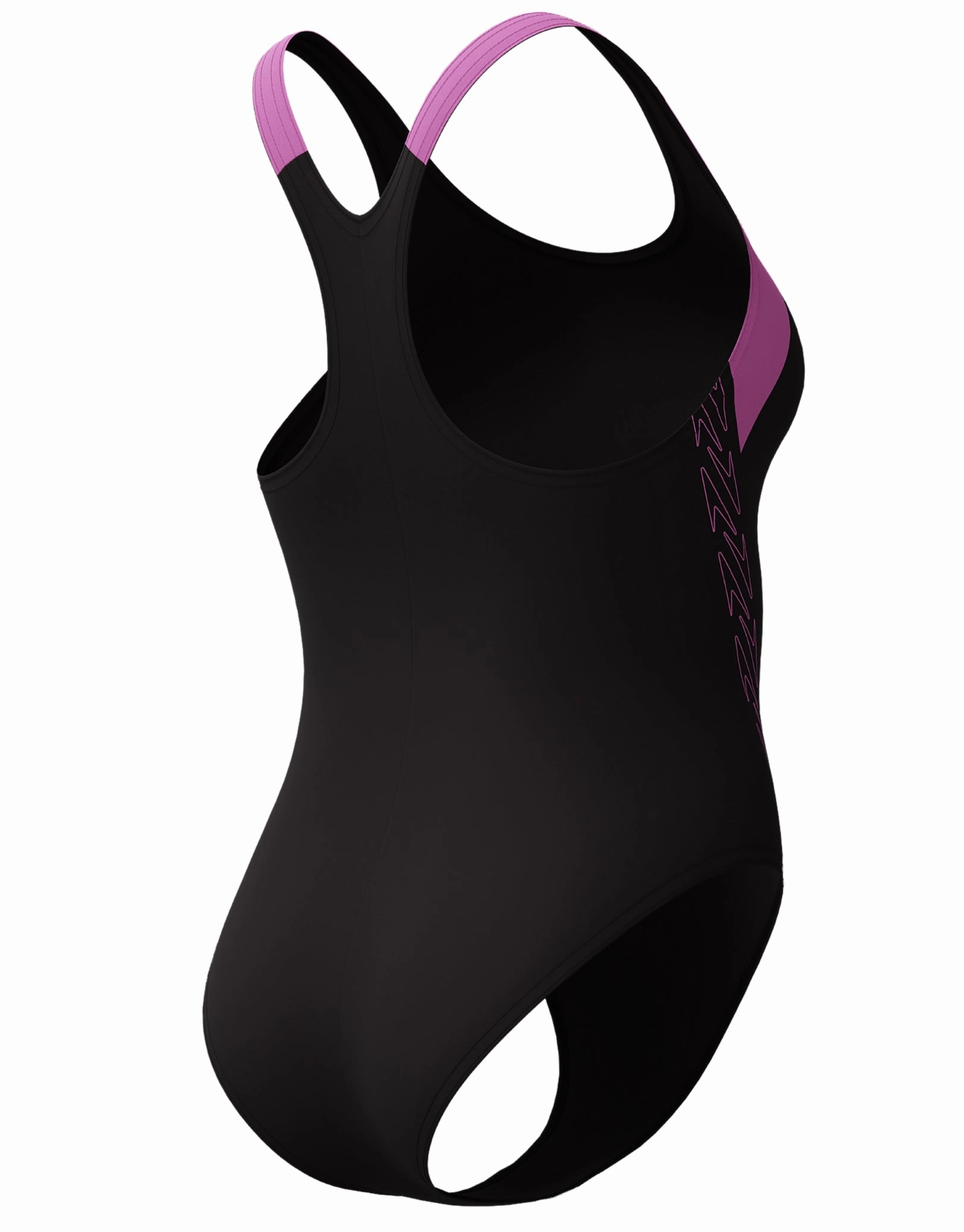 HyberBoom Splice Racerback Swimsuit - Black/Pink