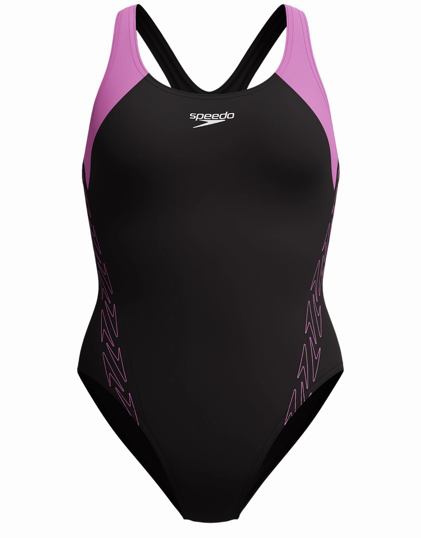 HyberBoom Splice Racerback Swimsuit - Black/Pink
