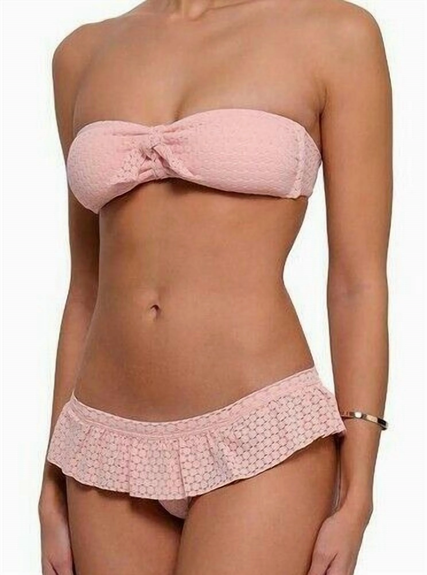 India Crochet Bikini Set In Blush
