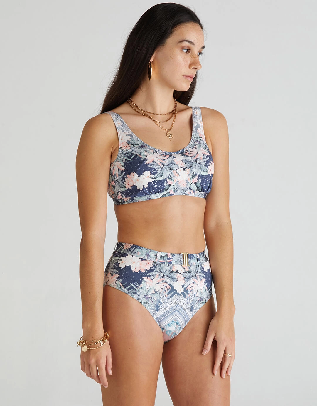 Indianic Ashley D/DD Cup Bikini Top - Floral