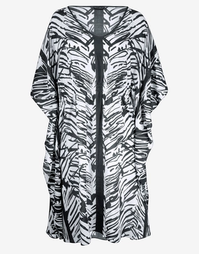 Ink Art Kaftan - Black and White