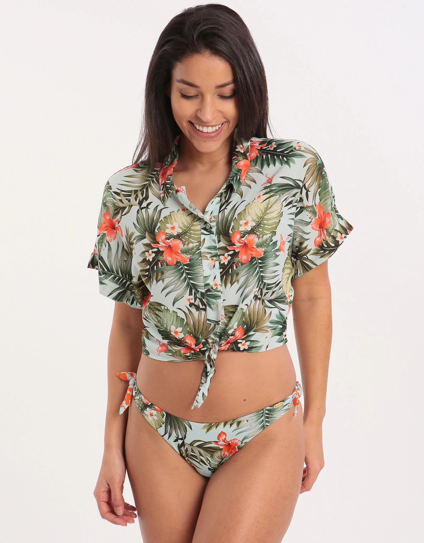 Iquitosvoil Kaimi Cropped Shirt - Sky
