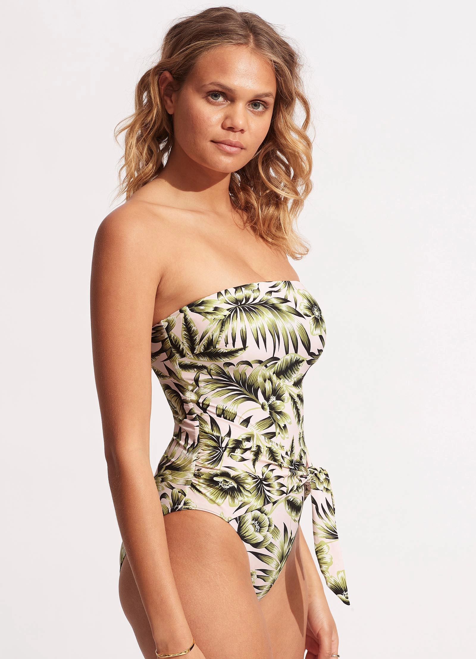 Island In The Sun DD Bandeau One Piece - Avocado
