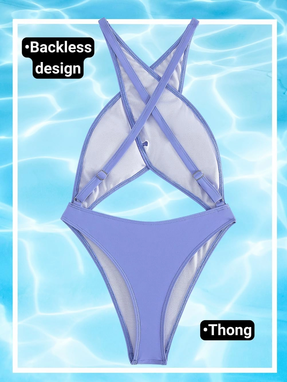 Kaei&Shi Sexy One Piece Swimsuit for Women,Cut Out Criss Cross Bathing Suit,Thong Monokini Swimsuits