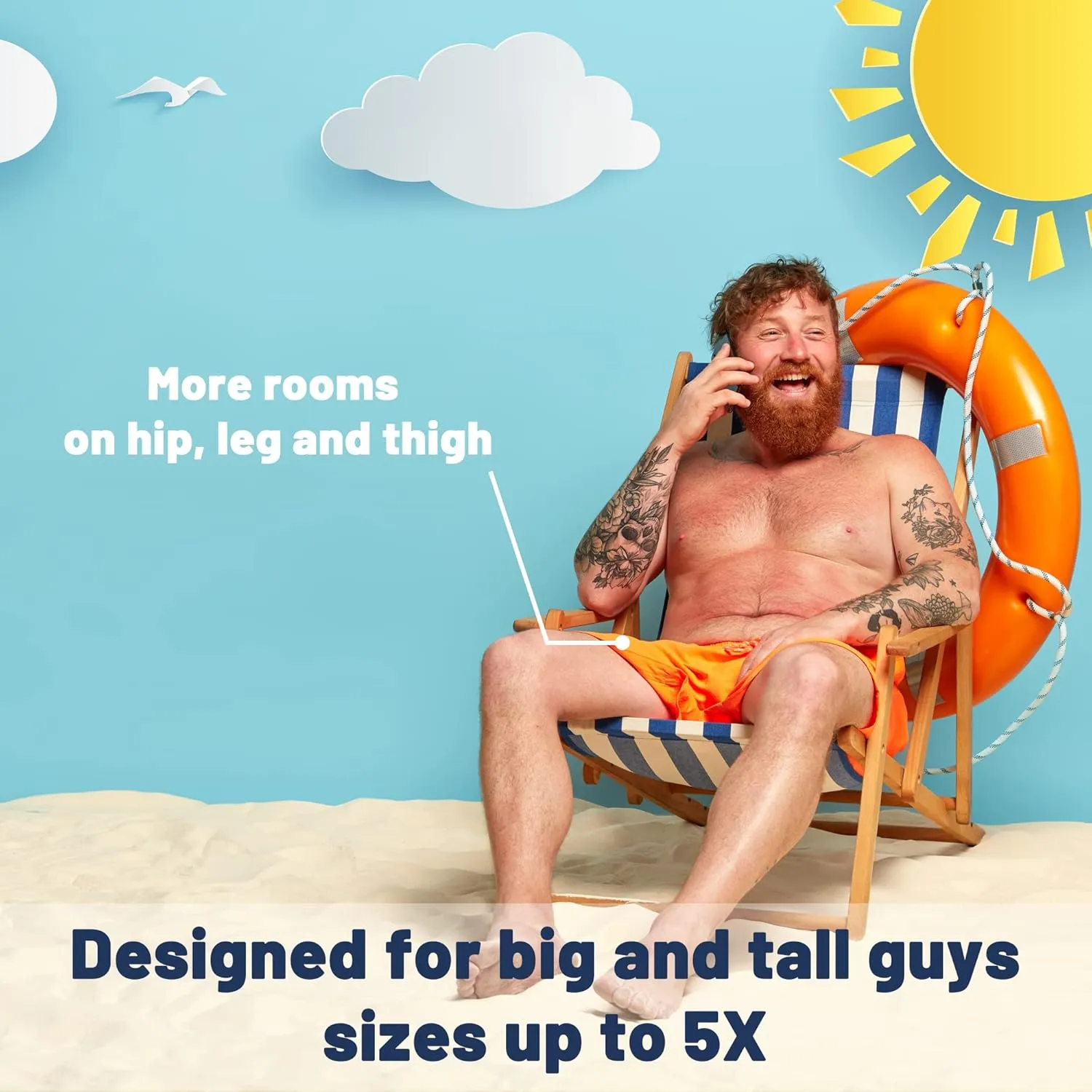 KAILUA SURF Mens Swim Trunks Long, Quick Dry Boardshorts, 9 Inches Inseam Bathing Suits with Mesh Lining