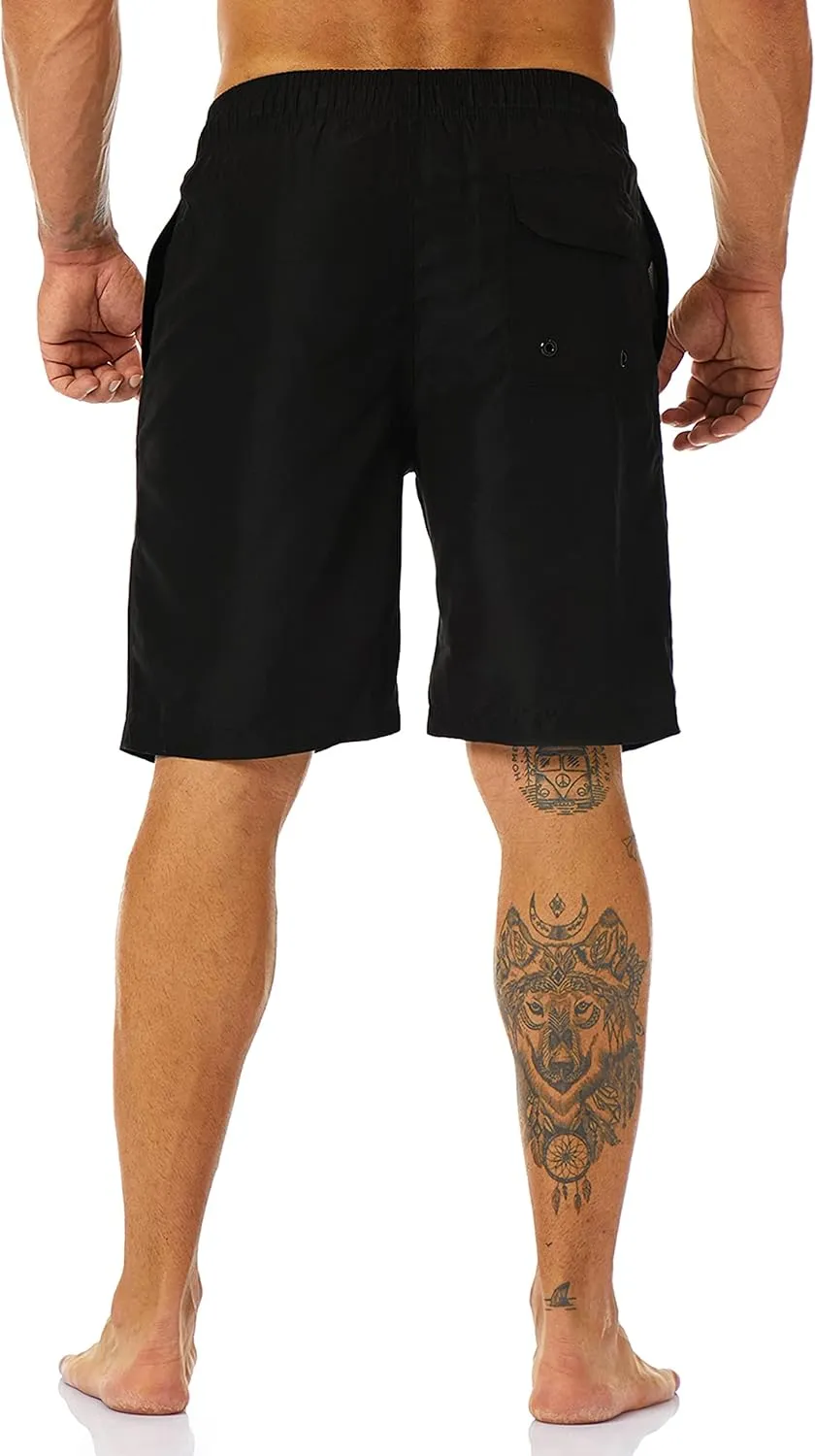 KAILUA SURF Mens Swim Trunks Long, Quick Dry Boardshorts, 9 Inches Inseam Bathing Suits with Mesh Lining