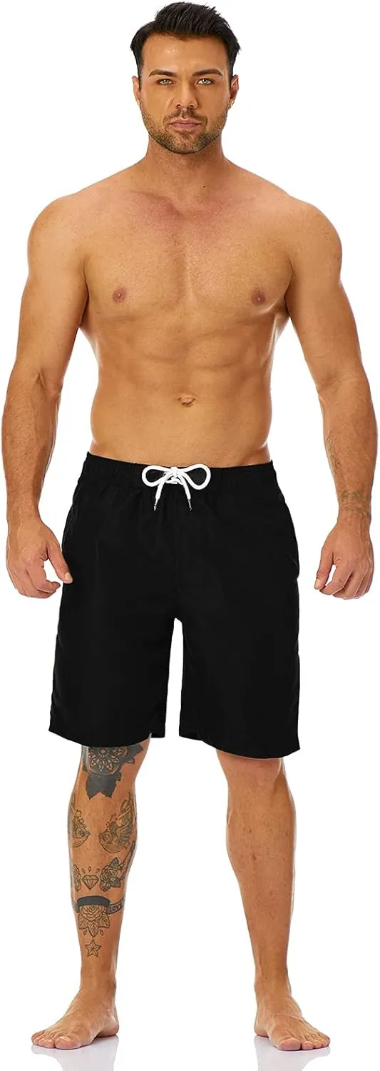 KAILUA SURF Mens Swim Trunks Long, Quick Dry Boardshorts, 9 Inches Inseam Bathing Suits with Mesh Lining