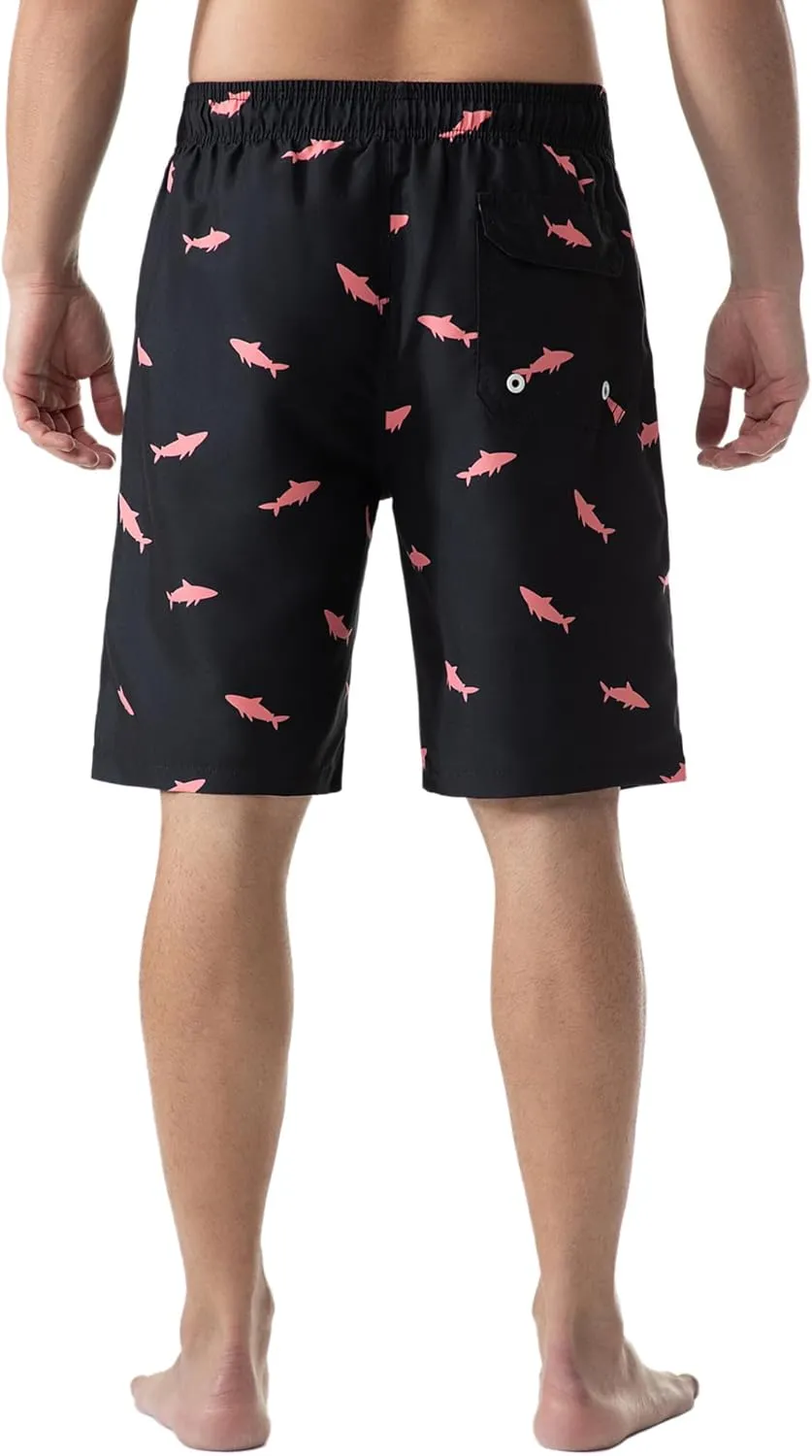 KAILUA SURF Mens Swim Trunks Long, Quick Dry Boardshorts, 9 Inches Inseam Bathing Suits with Mesh Lining