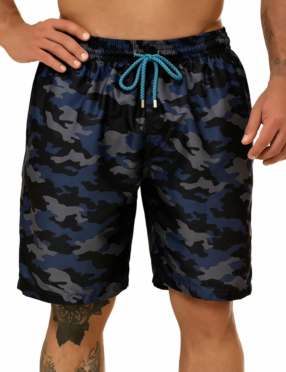 KAILUA SURF Big and Tall Mens Swim Trunks, 9" Mens Designer Bathing Suit Boardshorts