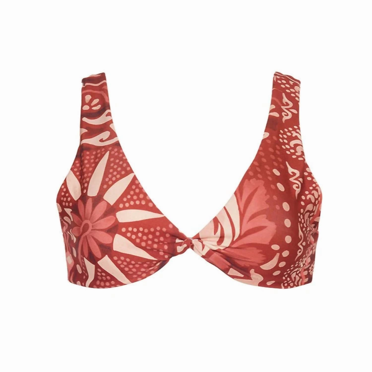 Kala Reversible Bikini Top In Rubi