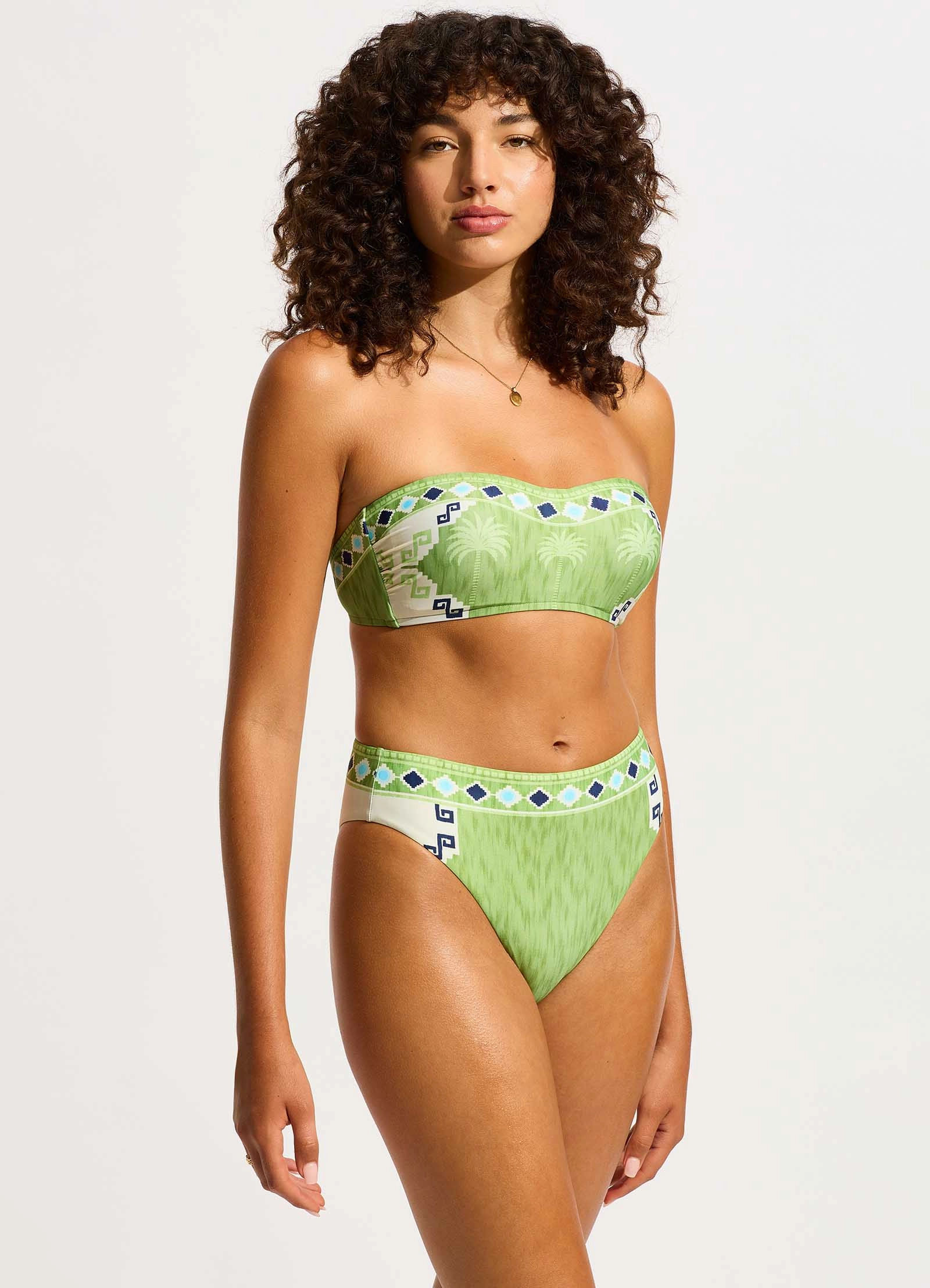 Kasbah Bustier Bandeau Bikini Top - Sage