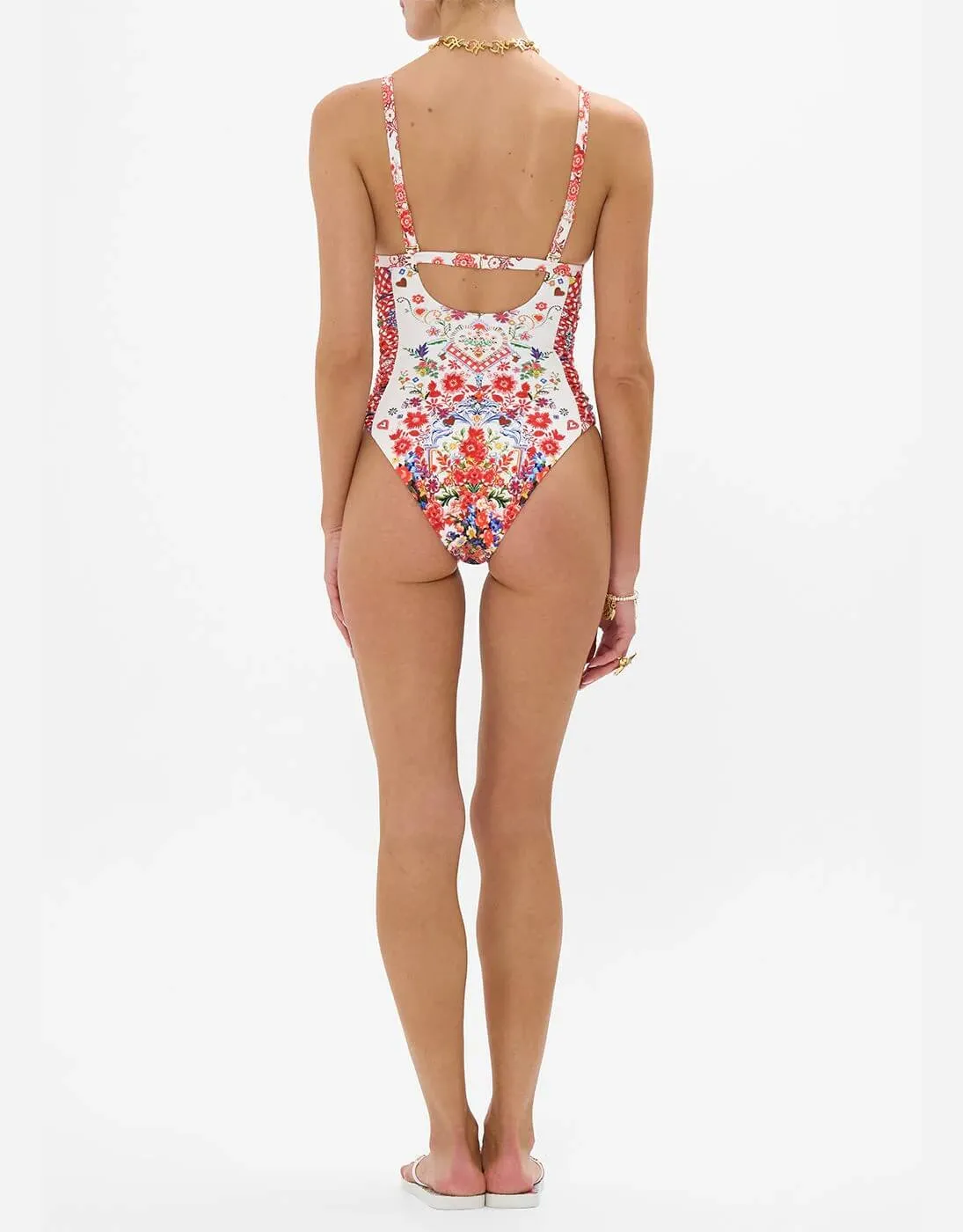 Knot Front Paneled One Piece, Faith Luck & Justice C-D Cups