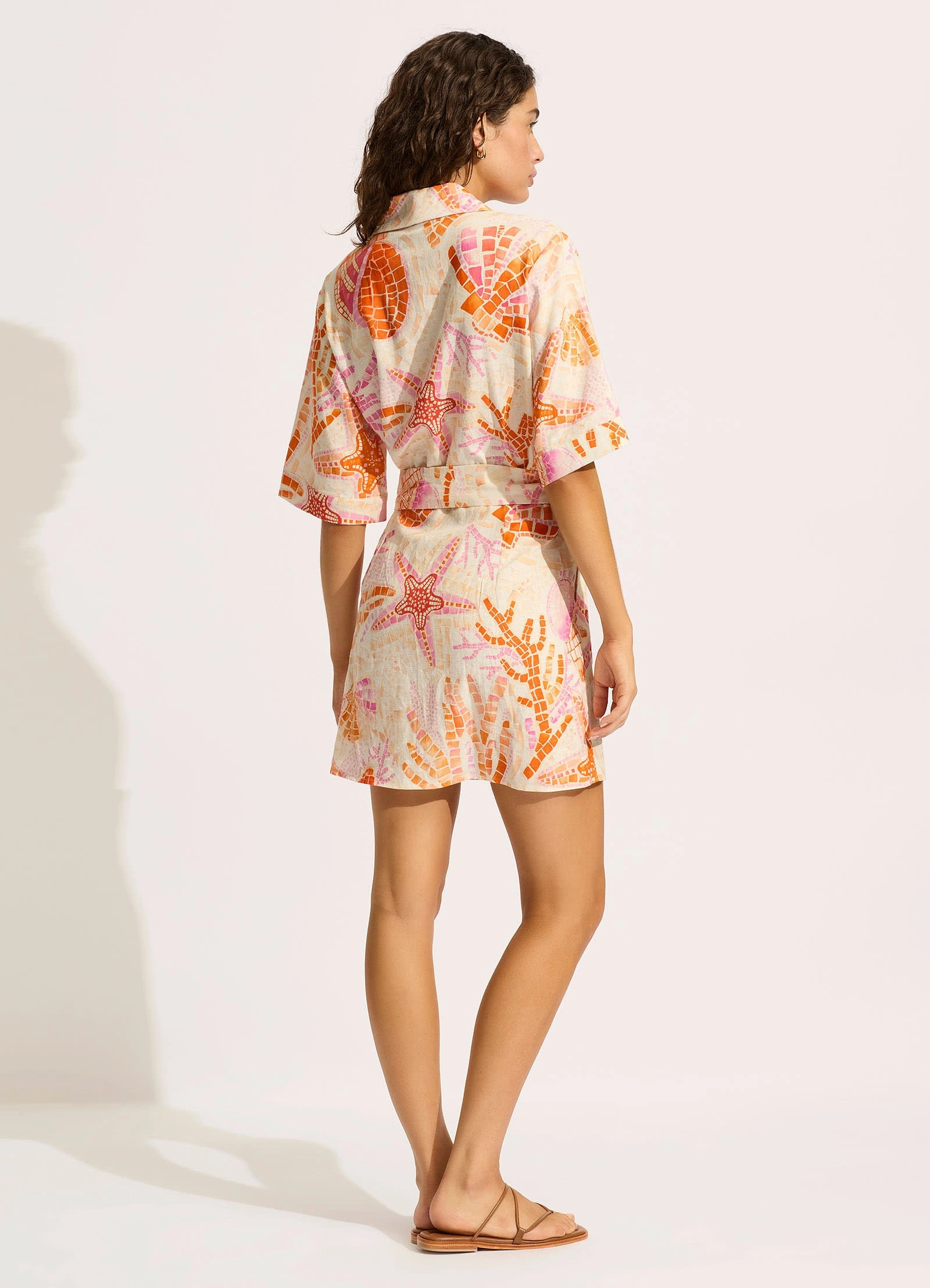 La Mer Mini Shirt Dress - White