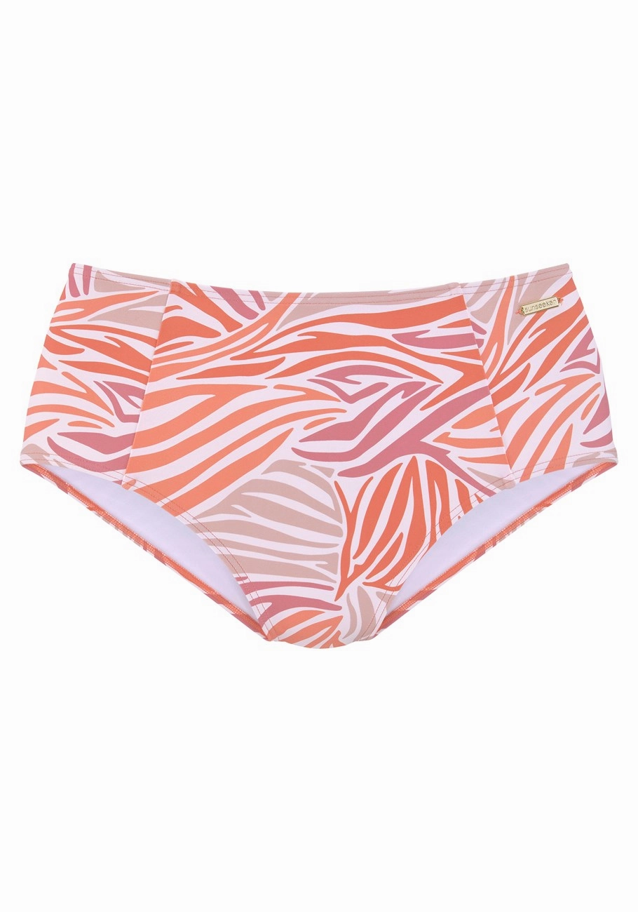 LASCANA Women's Zebra Print High Waisted Bikini Bottom
