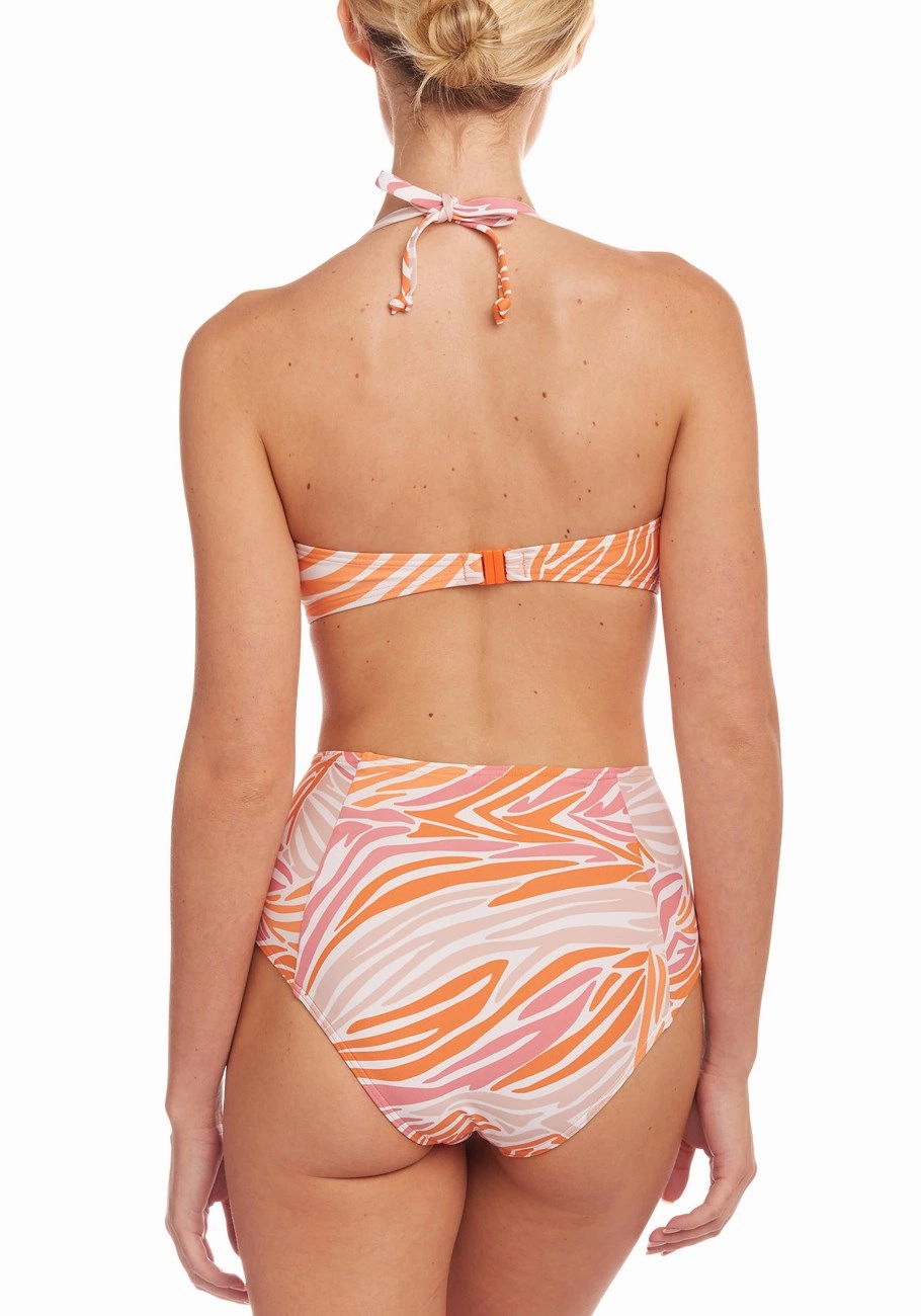 LASCANA Women's Zebra Print High Waisted Bikini Bottom