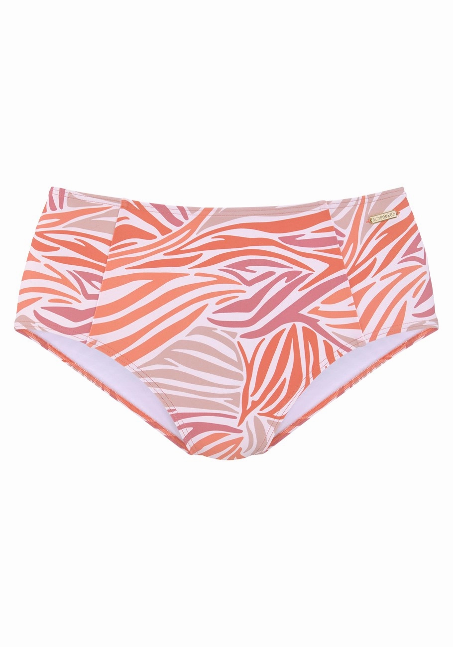 LASCANA Women's Zebra Print High Waisted Bikini Bottom