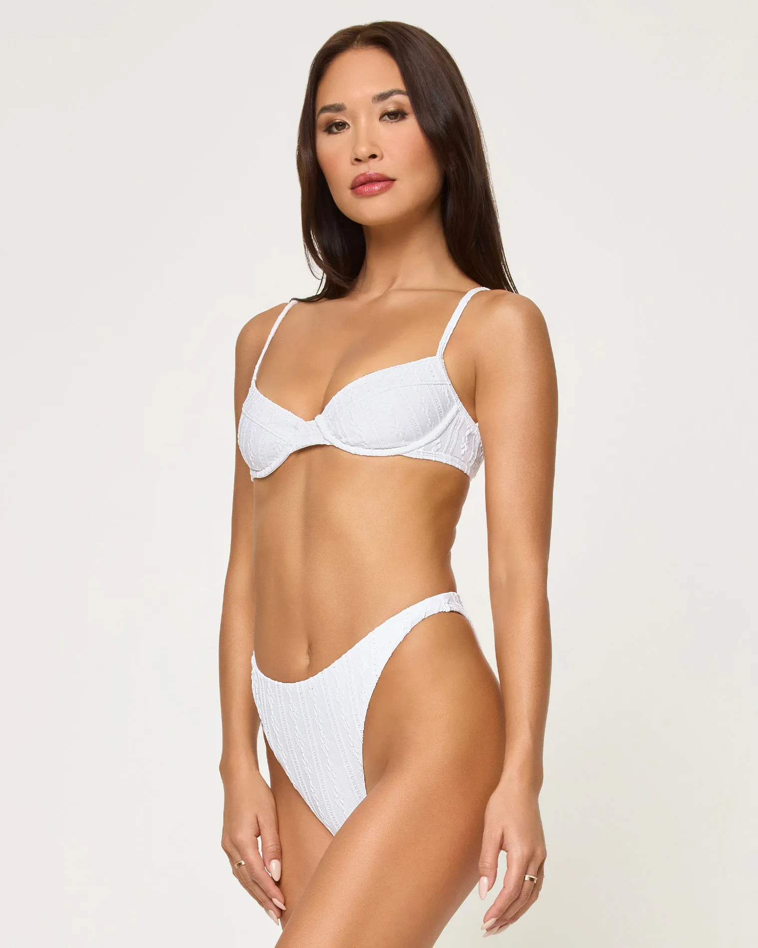 Leilani Bikini Bottom - Eyelet White