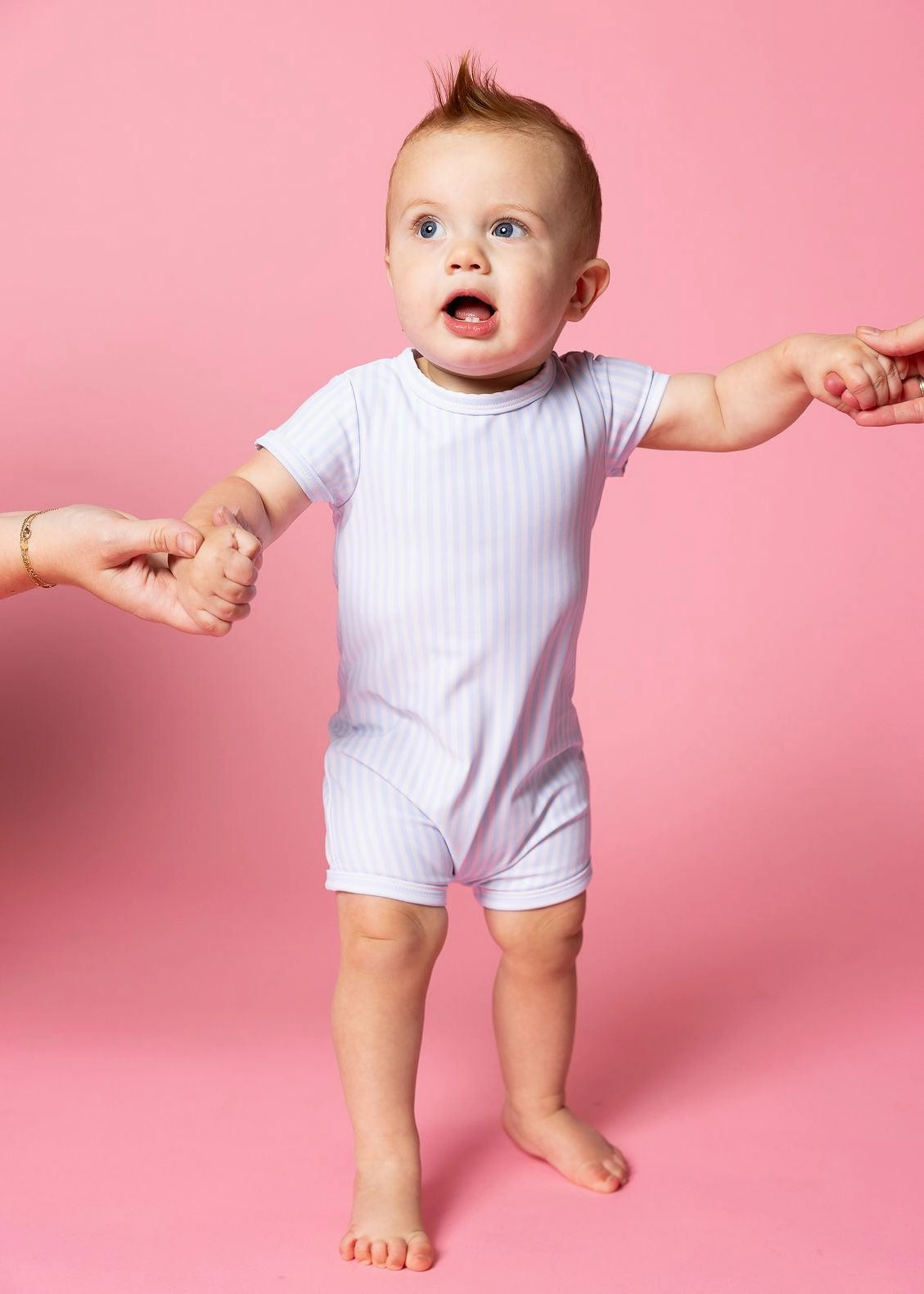 Light Blue Stripe | Baby Shorties Rashguard (Unisex)