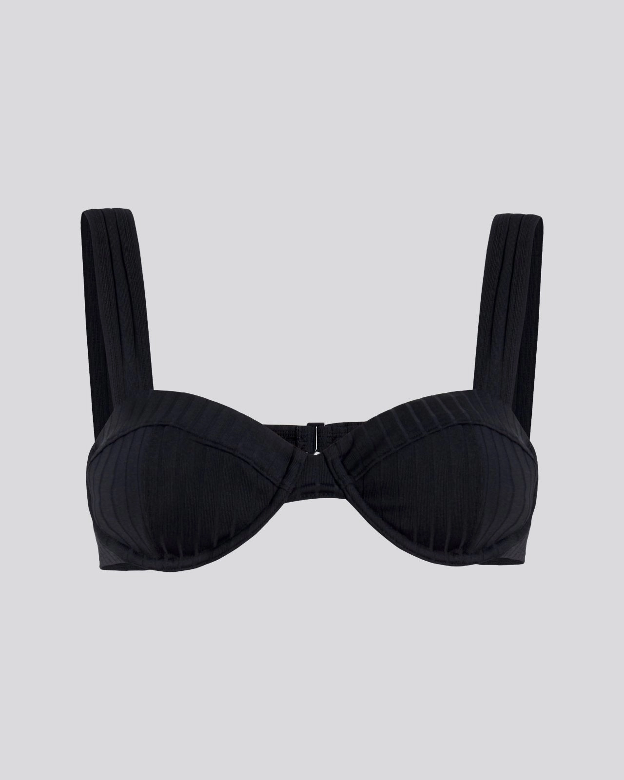 Lilo Ribbed Bikini Top Noir