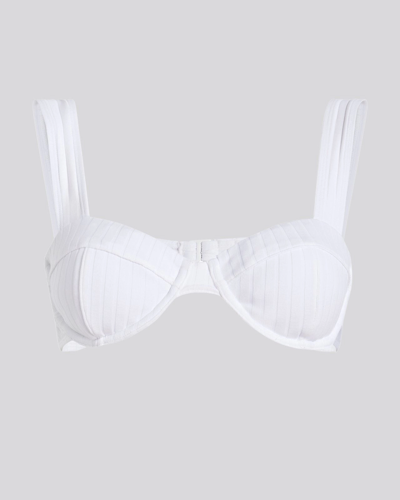 Lilo Ribbed Bikini Top Optic White