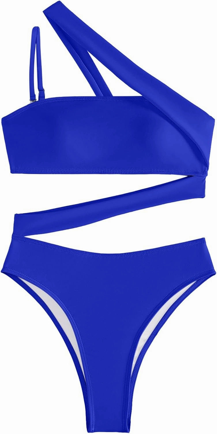 Lilosy Sexy Cutout Tube High Waist Bandeau Bathing One Piecce Swimsuit