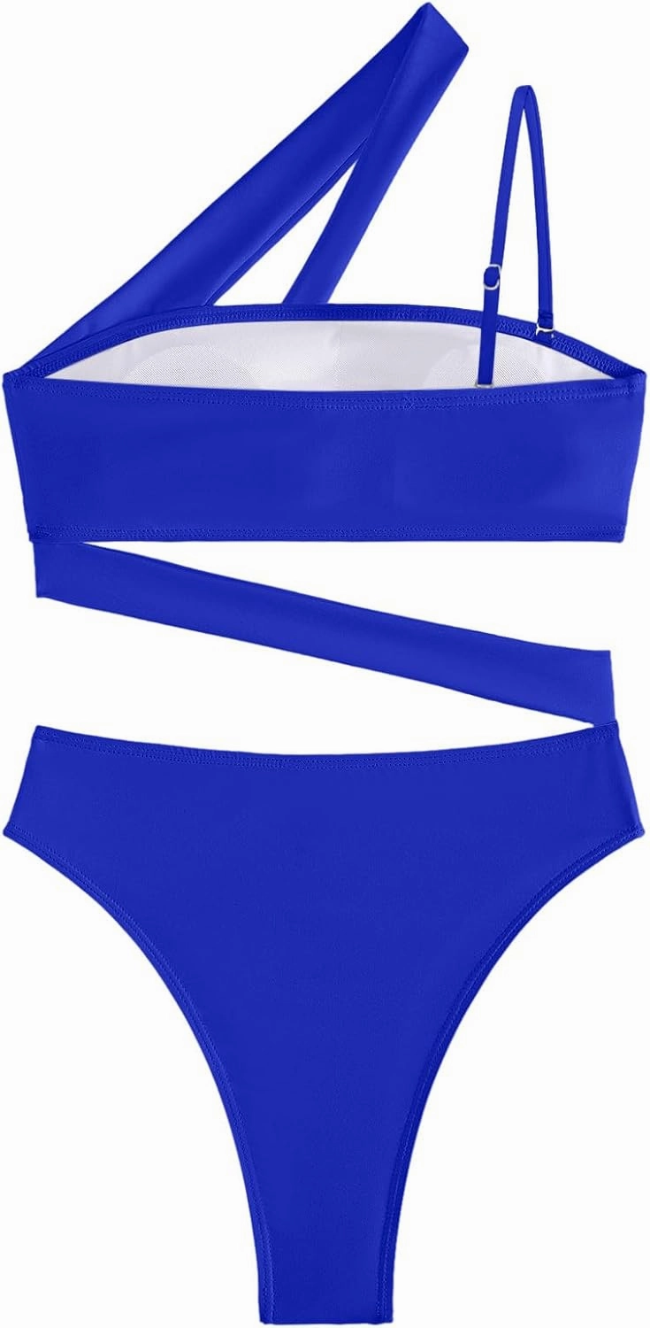 Lilosy Sexy Cutout Tube High Waist Bandeau Bathing One Piecce Swimsuit