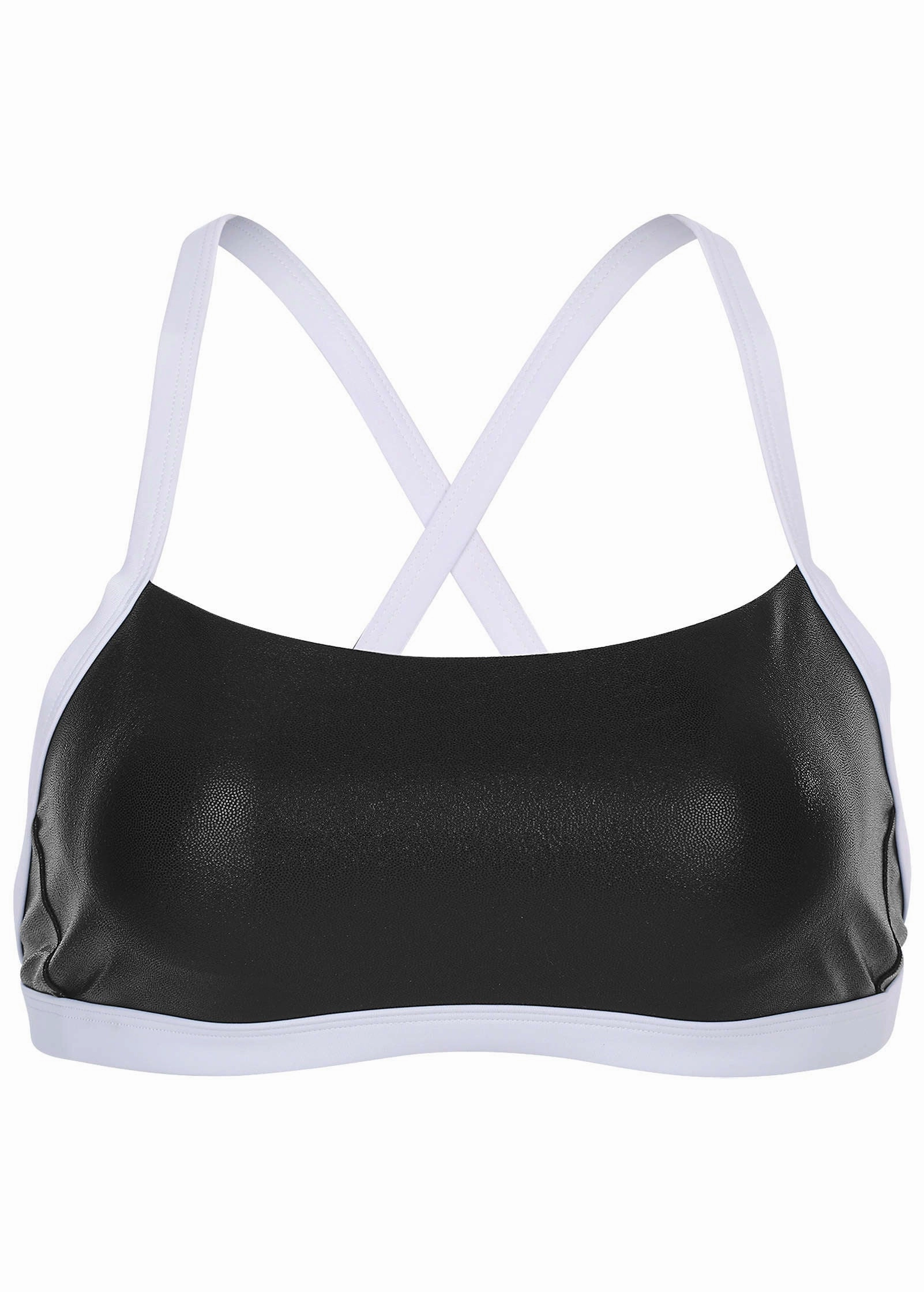 Liquid Leather Sport Top - Black & White