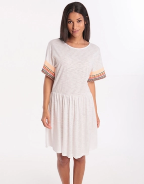 Little Llama Dress - White