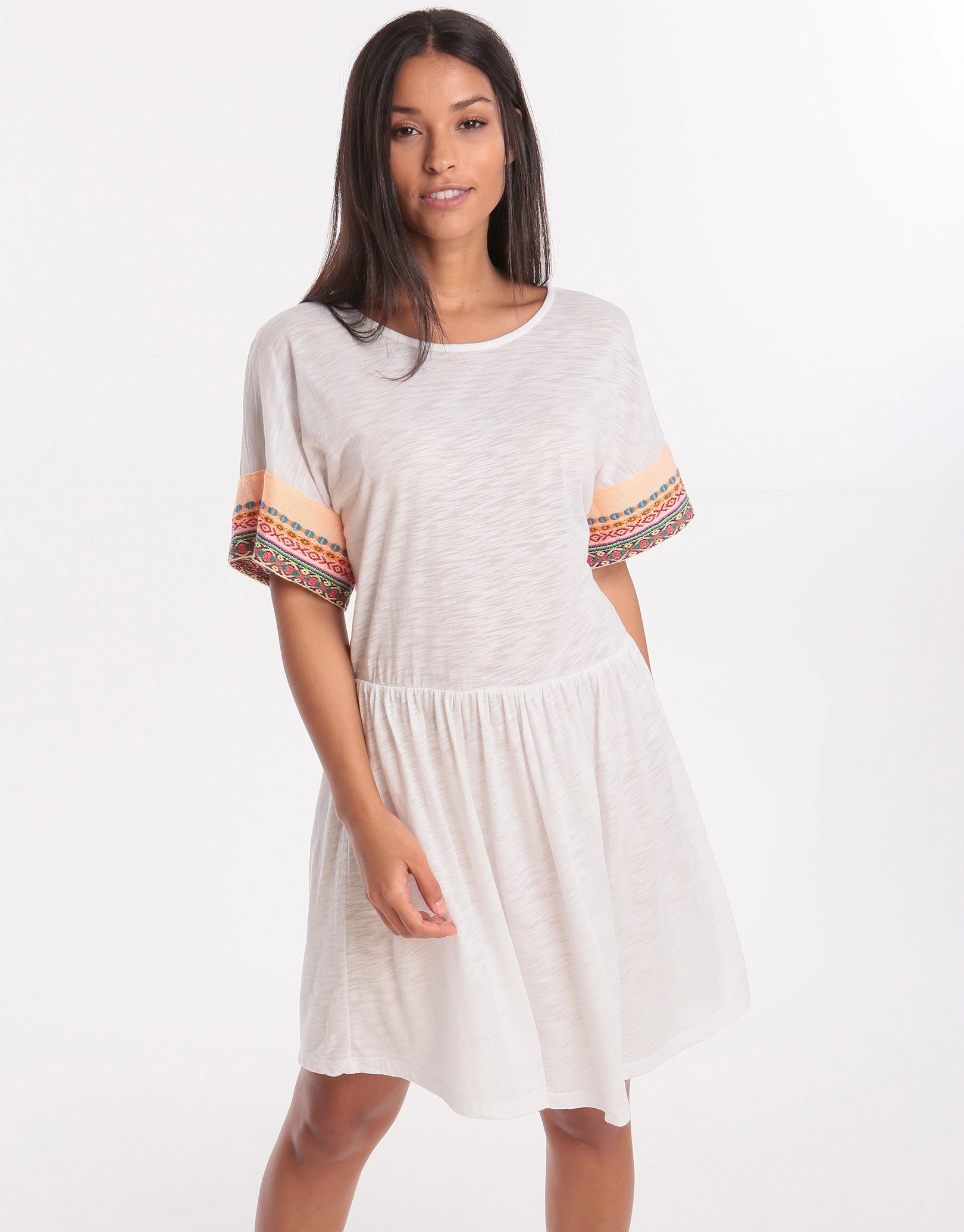 Little Llama Dress - White