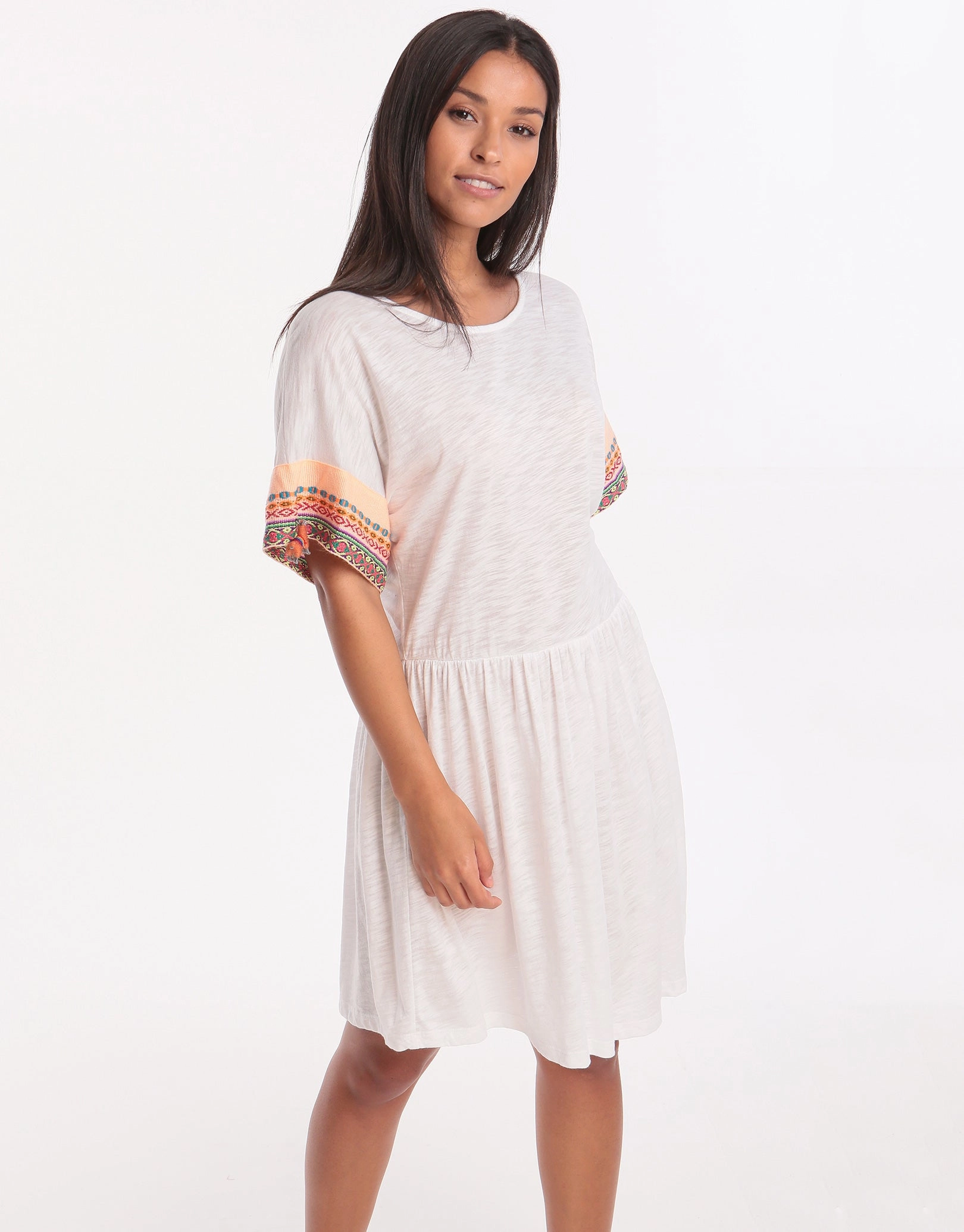 Little Llama Dress - White