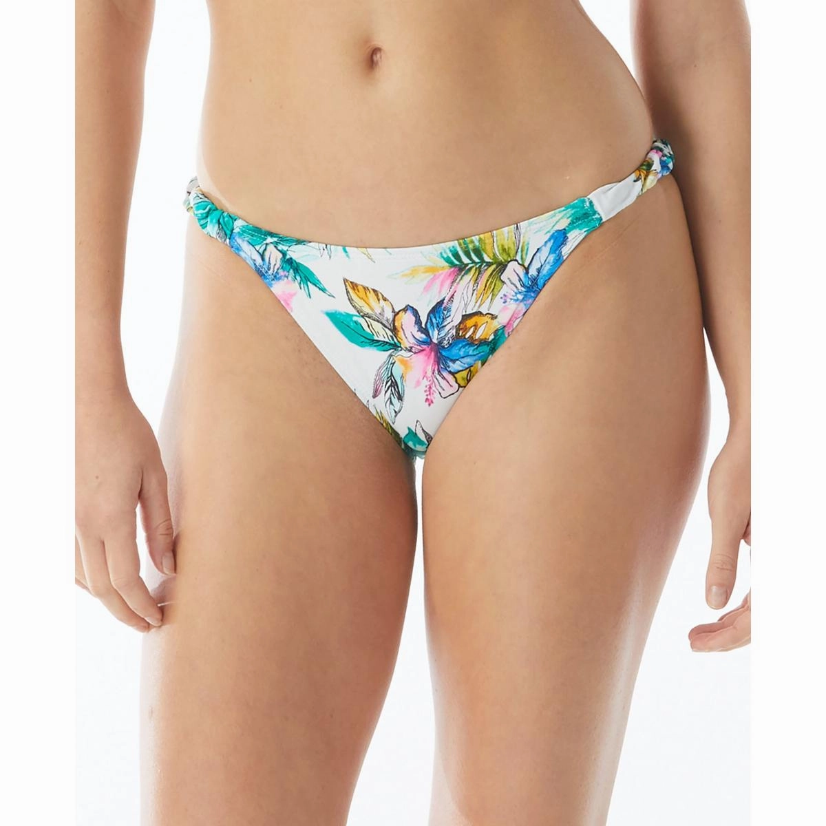 Lizzie Womens Printed Shirred Swim Bottom Separates