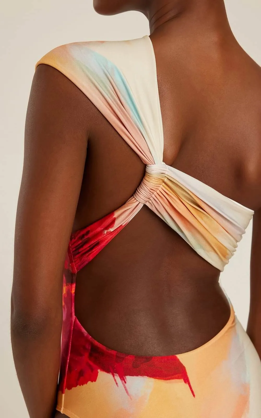 Loop Shoulder One Piece Swimsuit, Flora