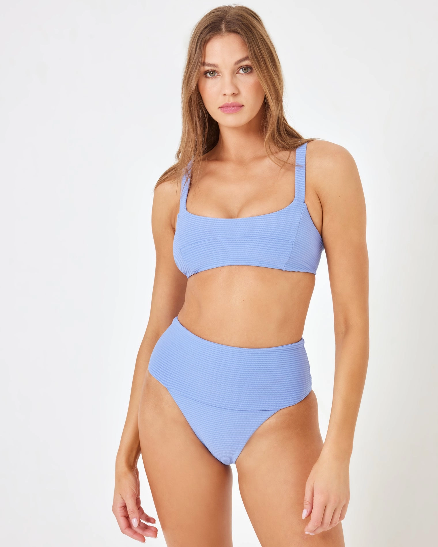 LSPACE X Anthropologie Jess Bikini Top - Peri Blue