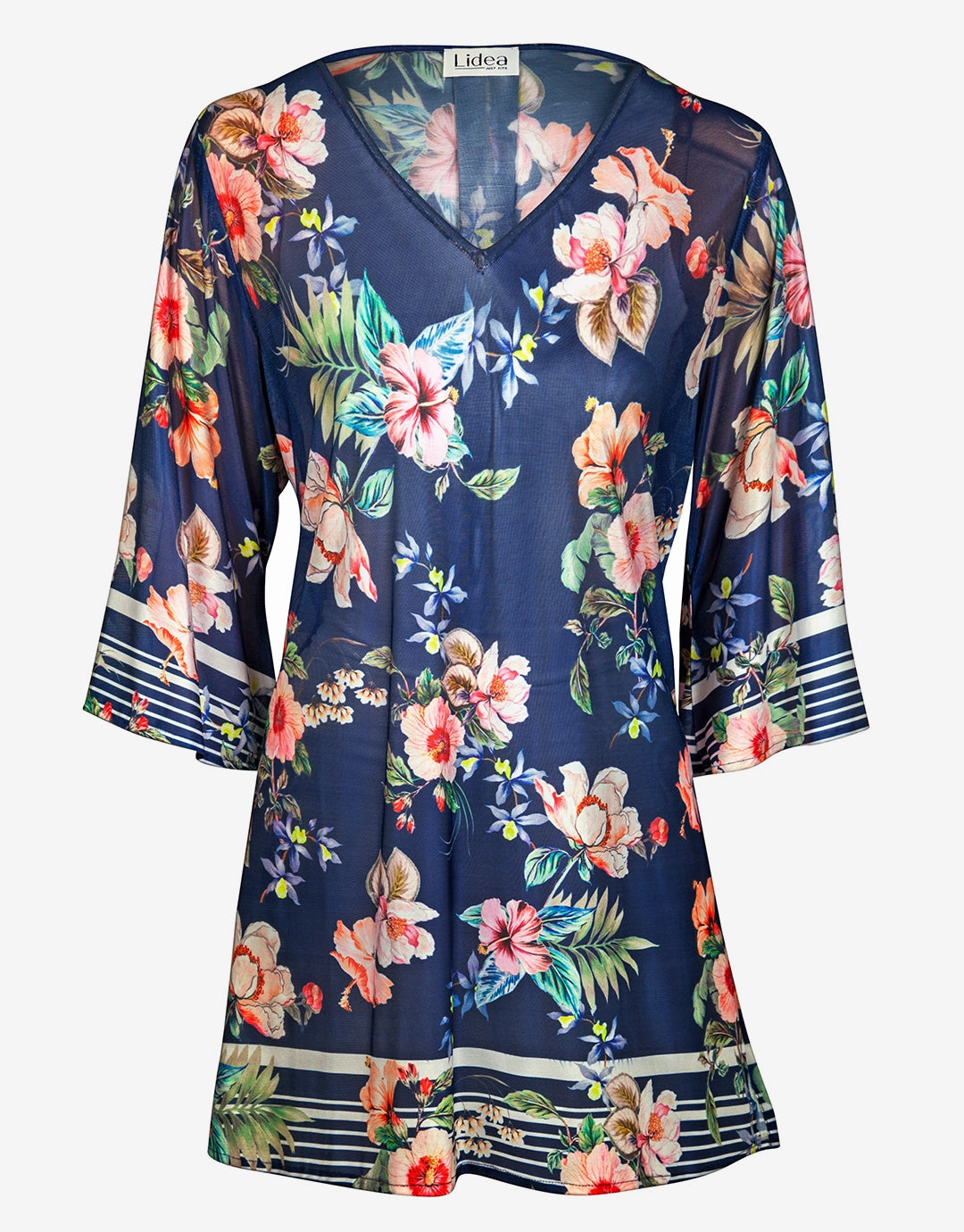 Lush Delight Tunic - Hibiscus Indigo