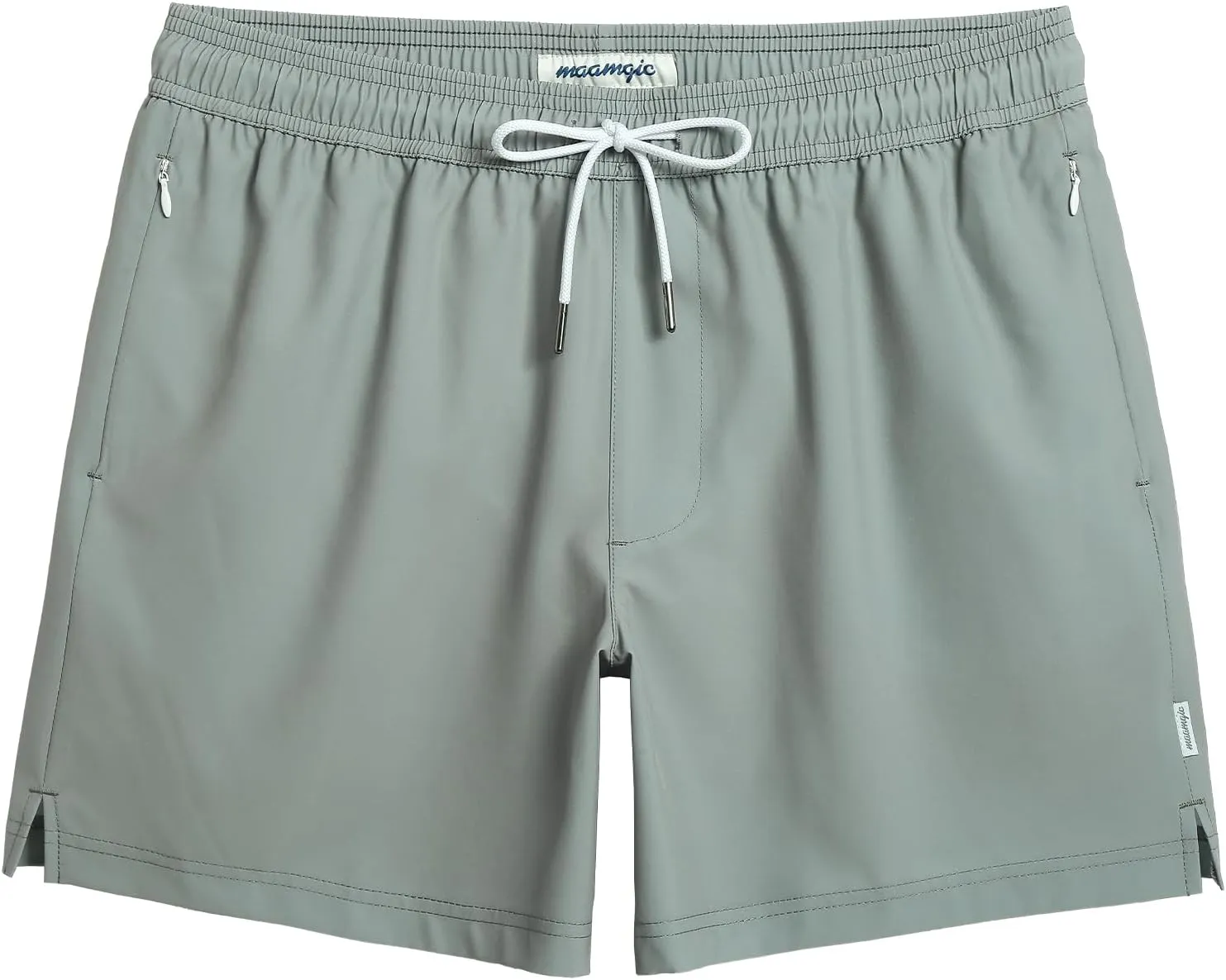maamgic Mens Swim Trunks 5" Quick Dry Beach Shorts Stretch Swimming Trunks Shorts with Mesh Lining Zip Pockets