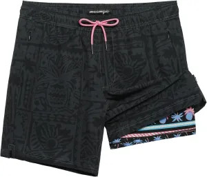 maamgic Mens Swim Trunks with Compression Liner 7" Bathing Suit Quick Dry Swimming Trunks for Men with Zipper Pockets