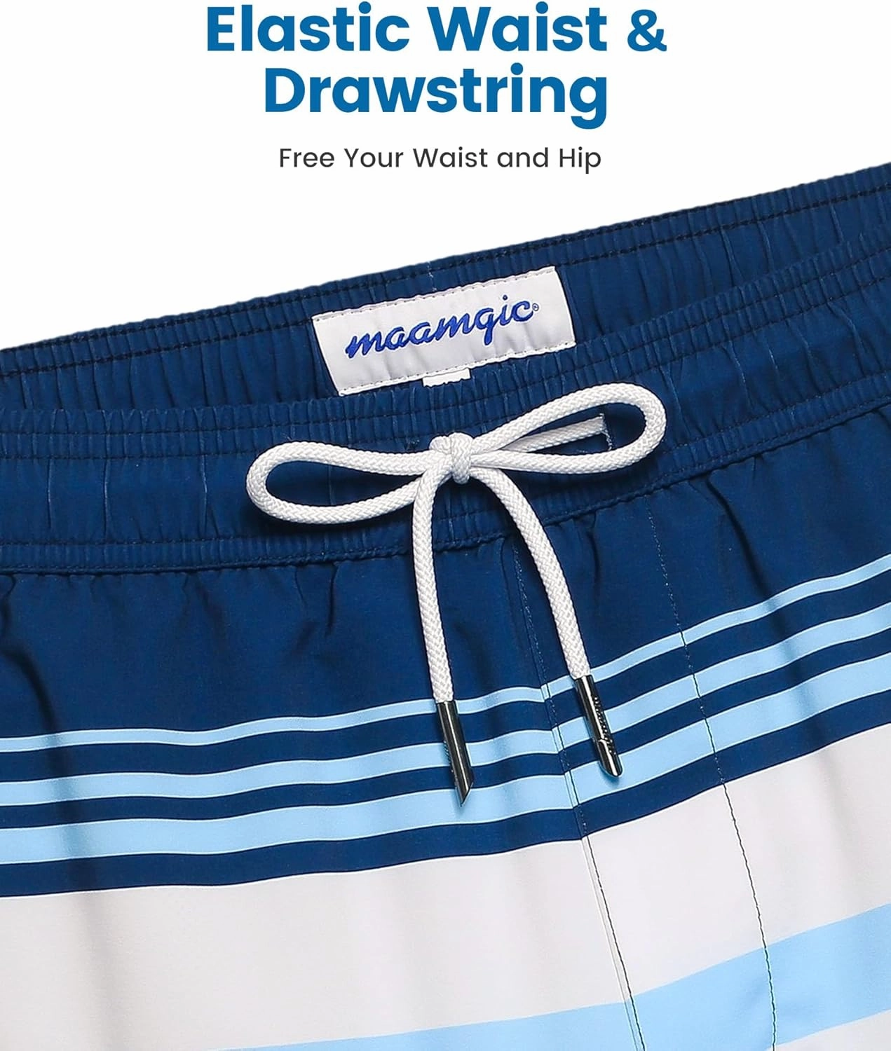 maamgic 2 in 1 Mens Swim Trunks 7 Inch Swim Shorts Swim Suits Board Shorts