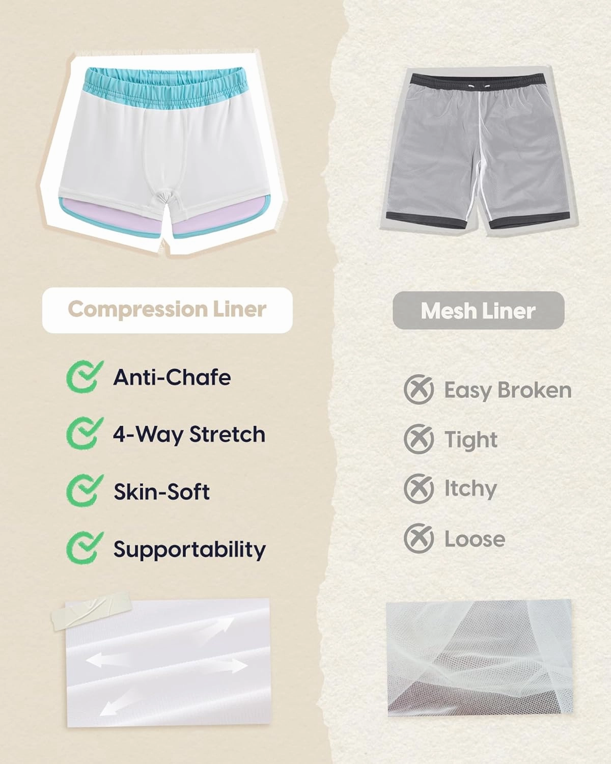 maamgic Boys Swim Trunks with Compression Liner Vintage Swim Shorts Toddler Swimsuit