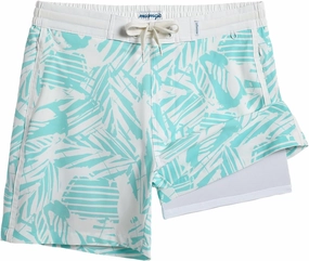 maamgic Men's Swim Trunks with Compression Liner Board Shorts Vintage Beach Shorts Quick Dry with Zipper Pockets