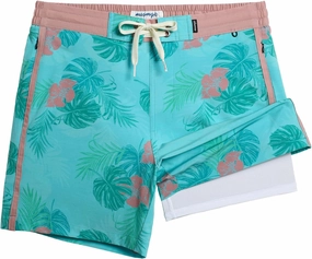 maamgic Men's Swim Trunks with Compression Liner Board Shorts Vintage Beach Shorts Quick Dry with Zipper Pockets