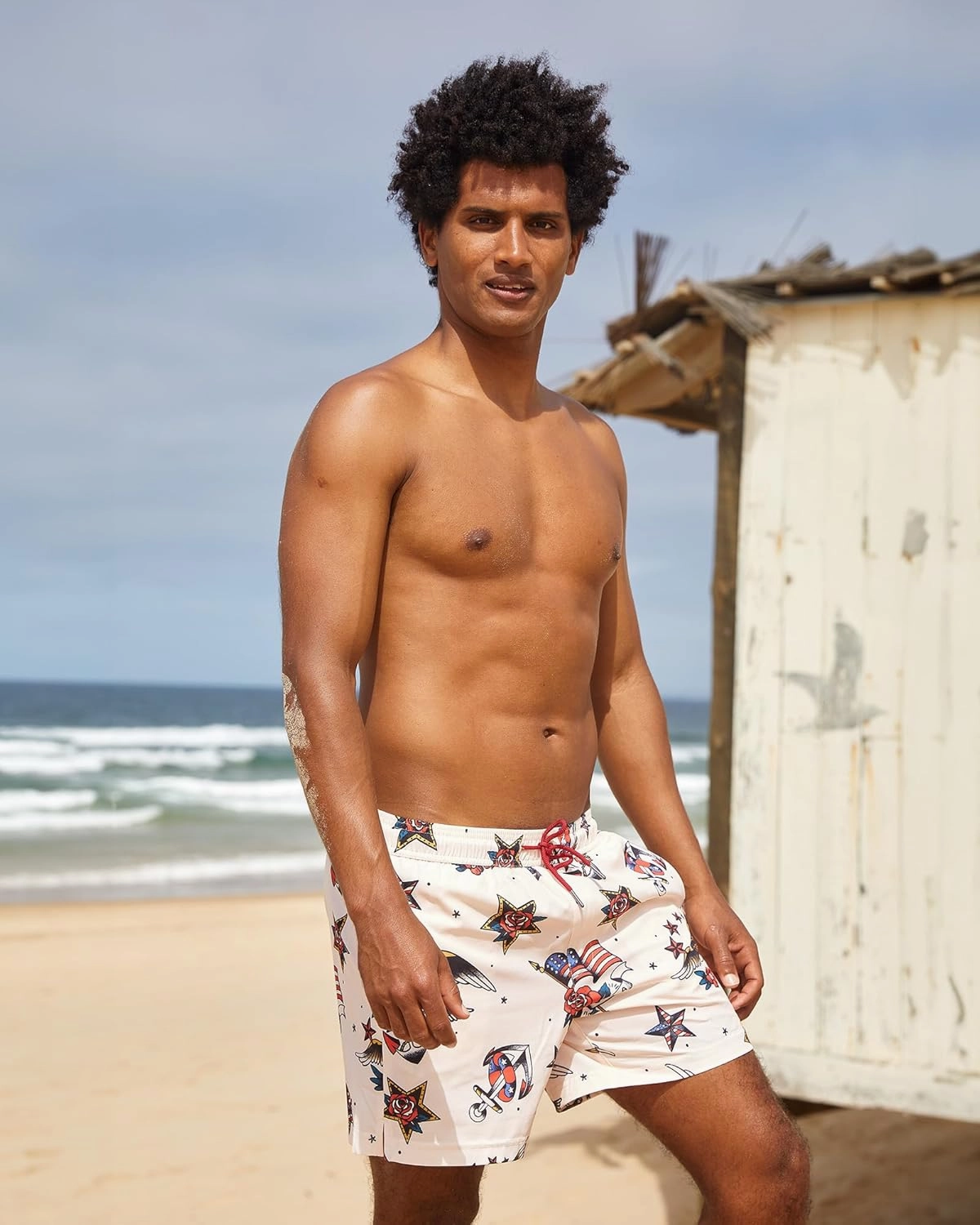 maamgic Mens 5.5 Inch Swim Trunks with Compression Liner Board Shorts Quick Dry Beach Swimwear with Zipper Pockets