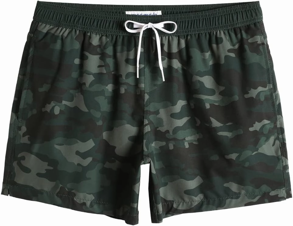 maamgic Mens Boys 80s 90s Vintage 4 Way Stretch Swim Trunks with Mesh Lining Quick Dry Swim Suits Board Shorts
