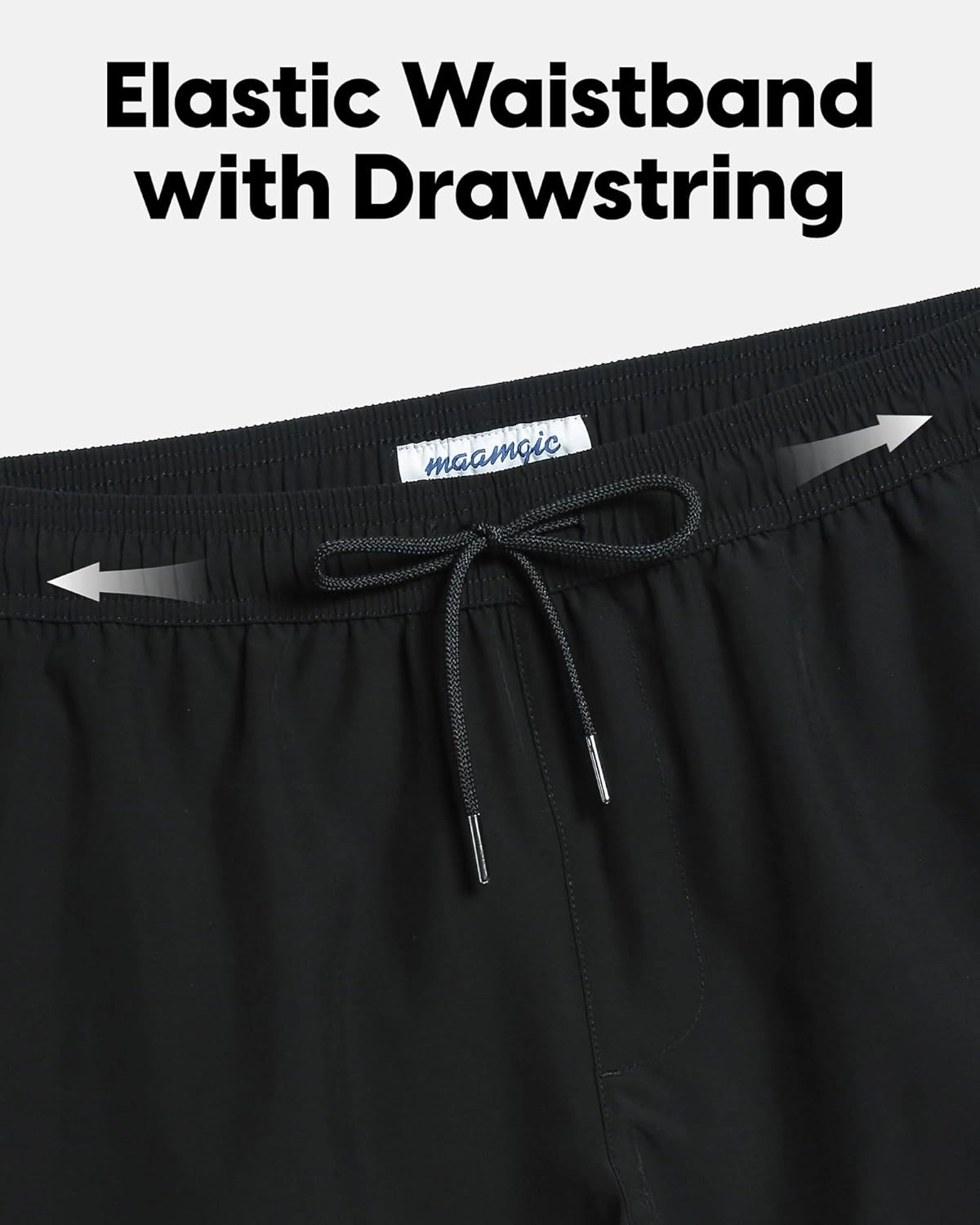 maamgic Mens Swim Trunks 5" Quick Dry Beach Shorts Stretch Swimming Trunks Shorts with Mesh Lining Zip Pockets