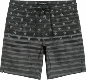 maamgic Mens Swim Trunks 9 Inch with Mesh Lining Bathing Suit Stretch Board Shorts with Zip Pockets for Swimming Shark