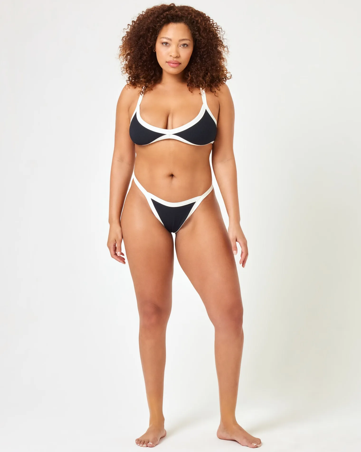 Mackenzie Bikini Bottom - Black-Cream