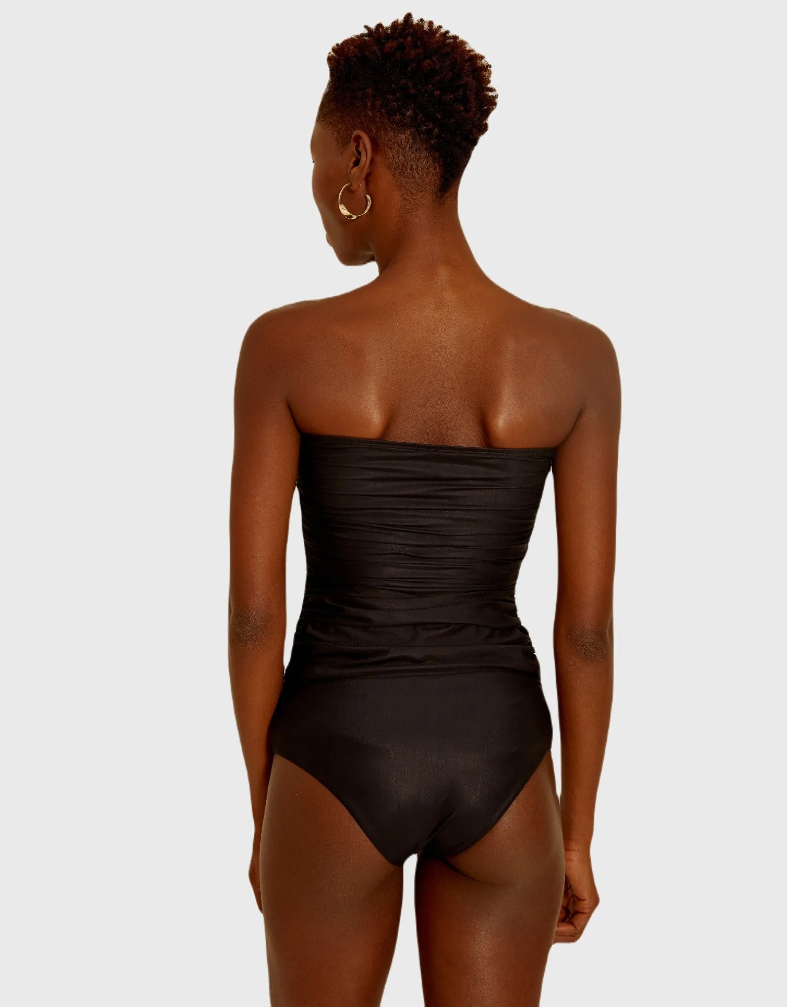 Malu Two Piece Bandeau Swimsuit Black, Removable Padding