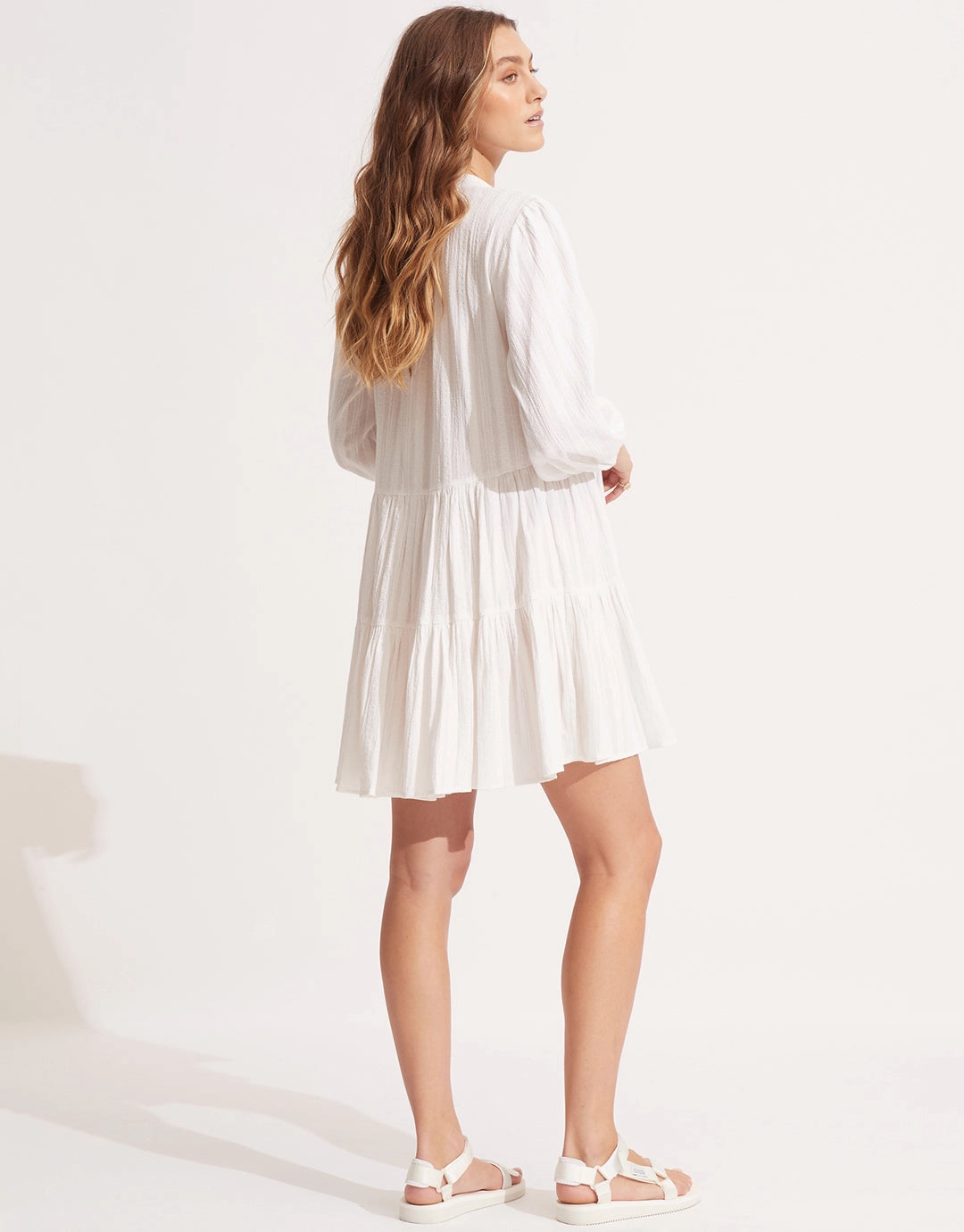 Market Tier Dress - White