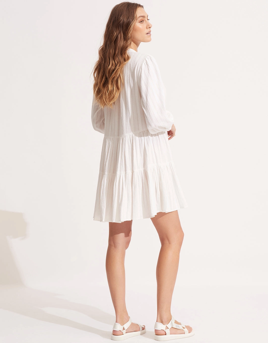 Market Tier Dress - White